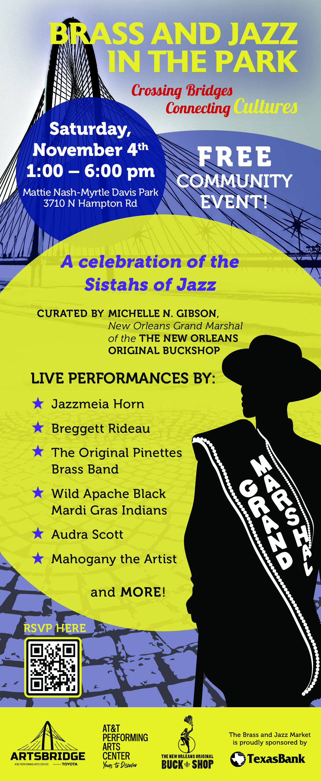 Brass and Jazz rack card