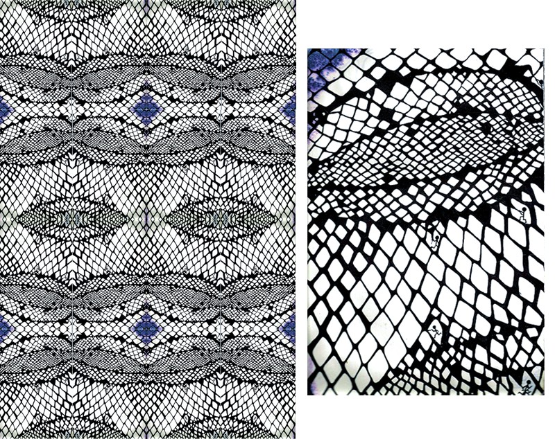 Running men pattern and detail