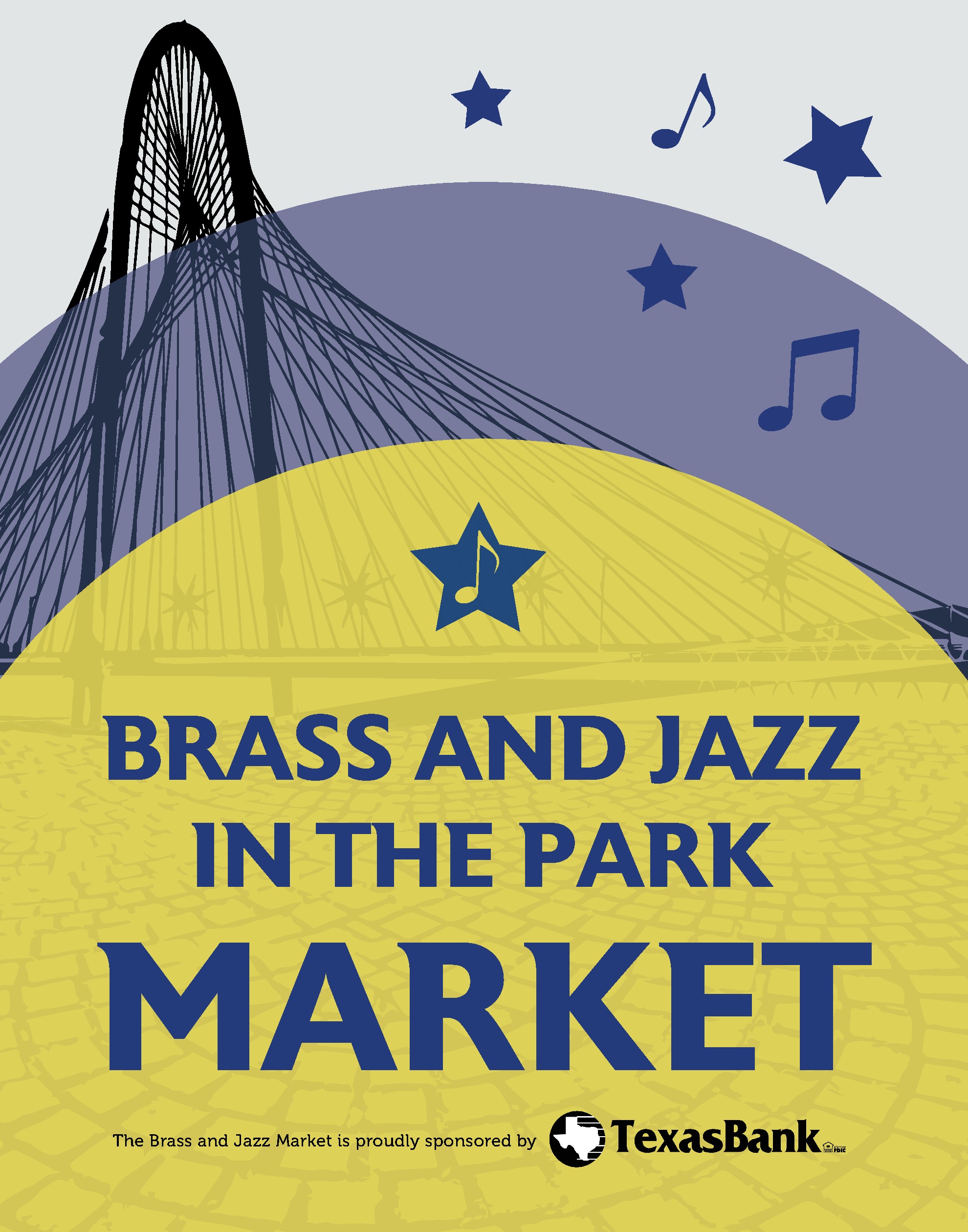Brass and Jazz market sign with crop marks removed