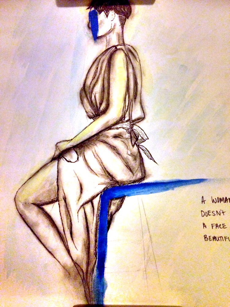 Seated figure life drawing