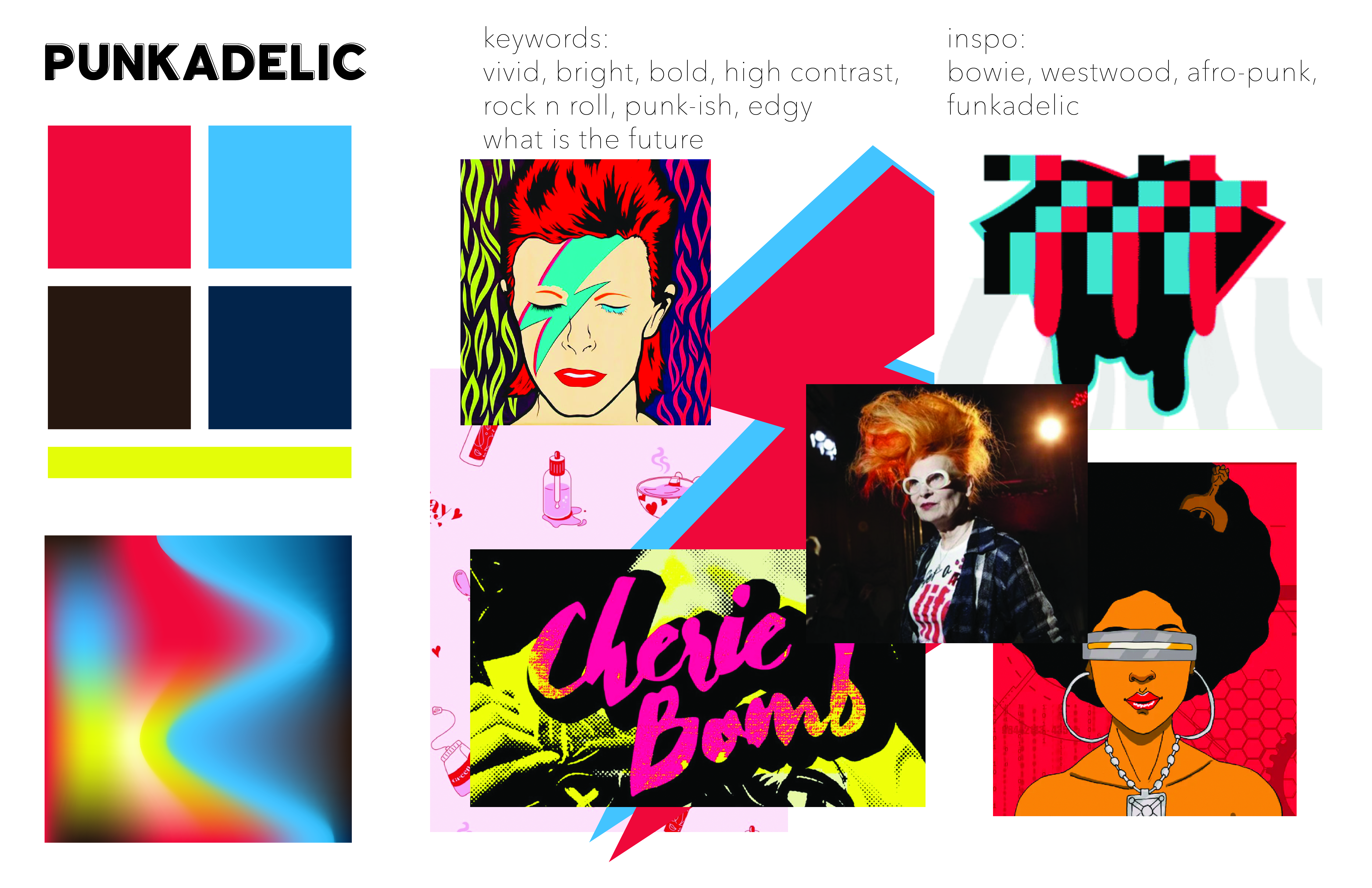 Red Stella Punkadelic mood board