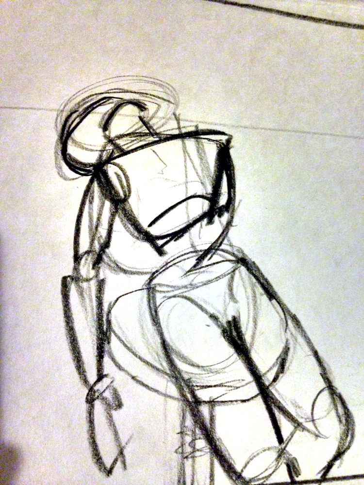 Reclining figure life drawing